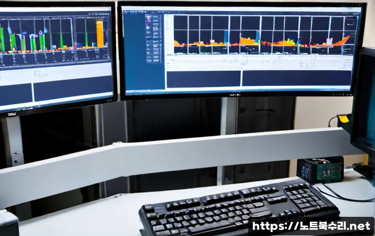양성면 SESSION_HAS_NO_PAGEFILE - Photorealistic IT support workstation in a quiet rural-industrial district, ultrawide monitor showin...