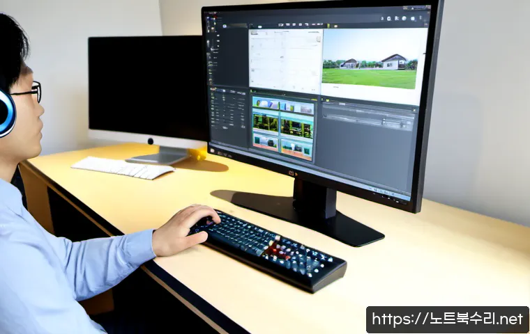 목감동 STATUS_INVALID_SESSION - Photorealistic remote-support workstation in a modern apartment near a quiet Korean suburban greenbe...