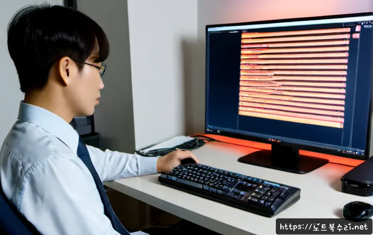 송중동 STATUS_STACK_BUFFER_OVERRUN - Photorealistic remote-support workstation in a compact Songjung-dong apartment office, desktop monit...