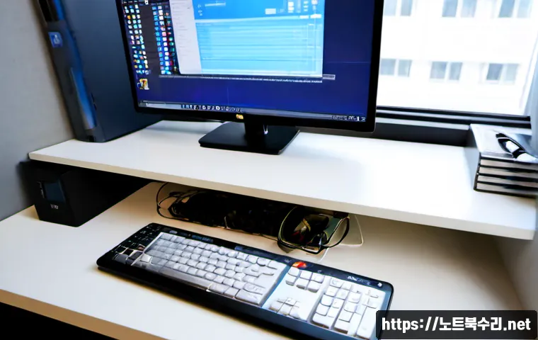 동소문동 윈도우8 windows8 재설치 포맷  초기화 - Photorealistic remote-support workstation in a compact Dongdaemun-area apartment office, desktop mon...