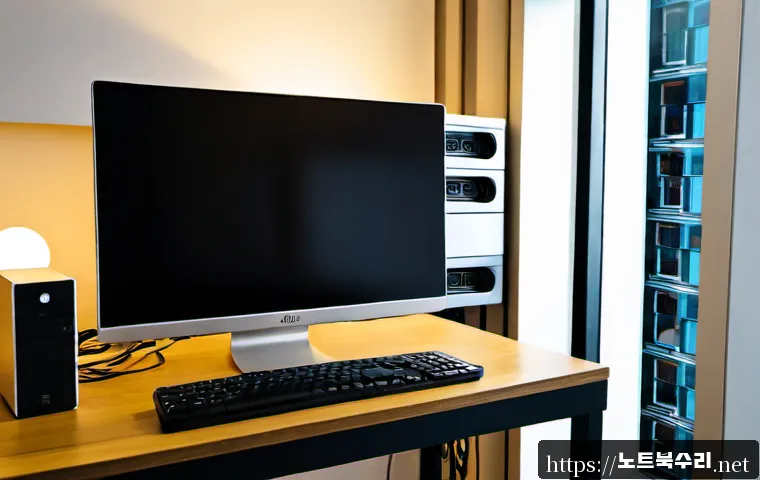 신당동 출장방문윈도우 windows 설치 - Photorealistic Windows installation service at a compact Sindang-dong apartment workstation, technic...