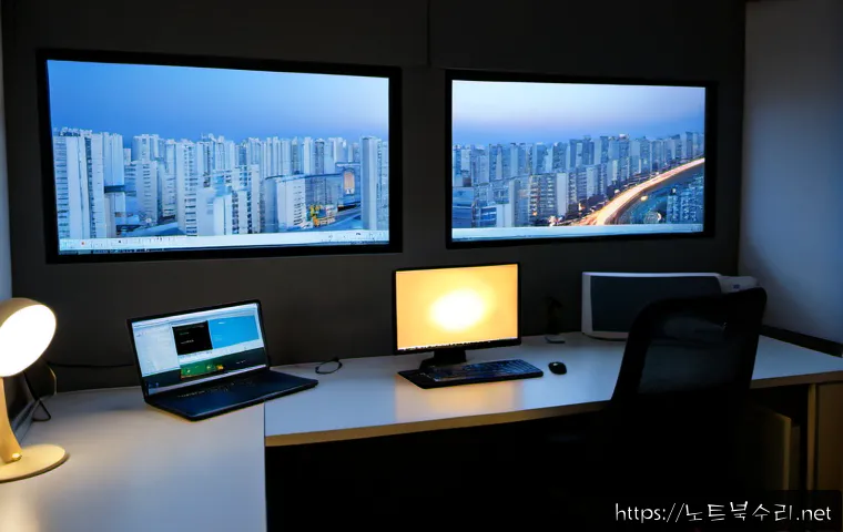 하지석동 절전모드 - Photorealistic compact architecture workstation in a quiet Haji-seokdong apartment office at dusk, d...