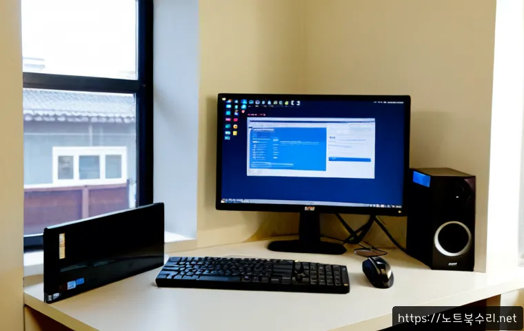 시흥동 BOOTMGR is missing - Photorealistic remote PC support workstation in a modest Siheung-dong apartment office, desktop moni...