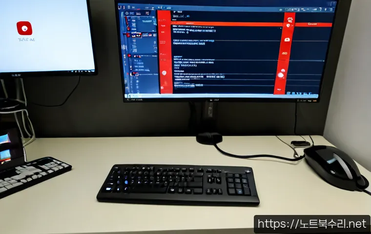 잠원동 STATUS_INSTRUCTION_FAILED - Photorealistic remote IT support workstation in a refined Jamsil-adjacent Seoul apartment office, du...