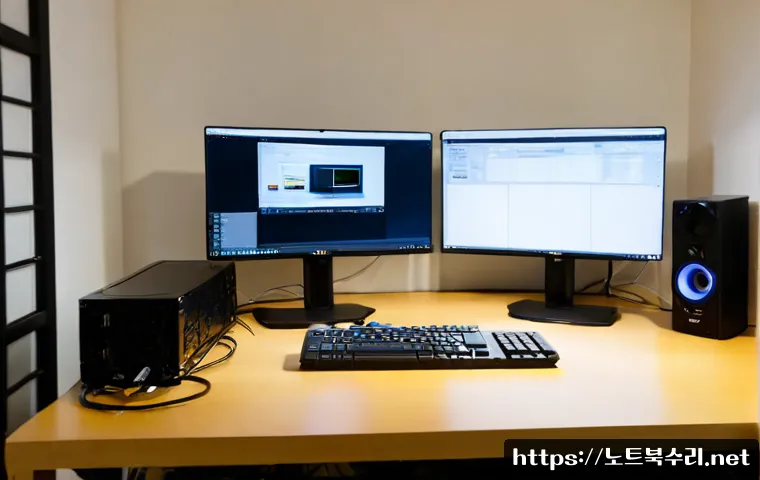 합정동 부트캠프설치 - Photorealistic IT technician configuring a dual-boot workstation in a compact Hapjeong neighborhood ...