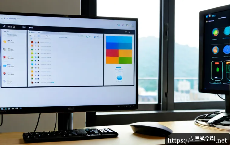 도곡동 STATUS_RESOURCE_NOT_OWNED - Photorealistic premium remote-support workstation in Dogok-dong, Seoul, dual monitors showing a clea...