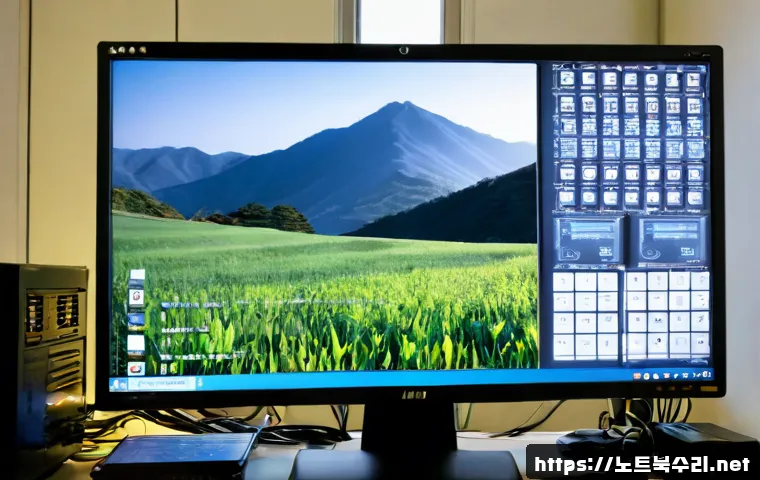 도봉구 부팅불가 - Photorealistic IT repair workstation in a compact Dobong-gu apartment office, desktop computer stuck...