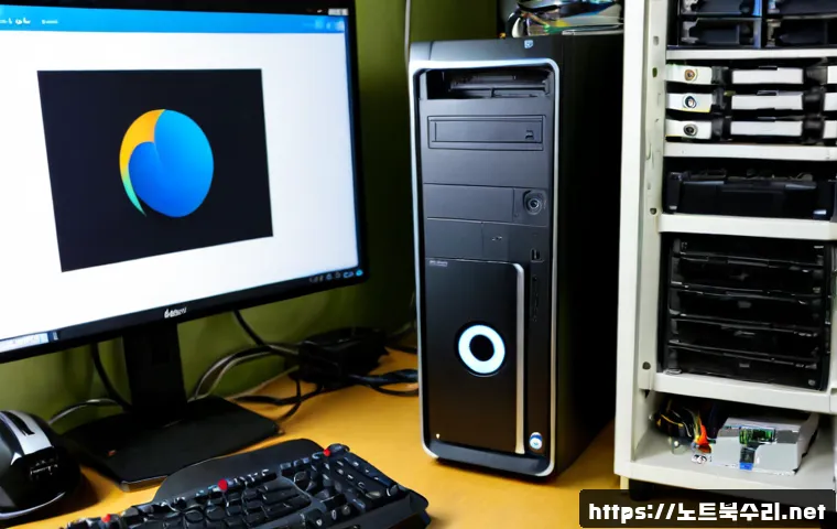 화산동 bootdevice - Photorealistic remote-support workstation in a compact Hwaseong-dong repair office, technician diagn...