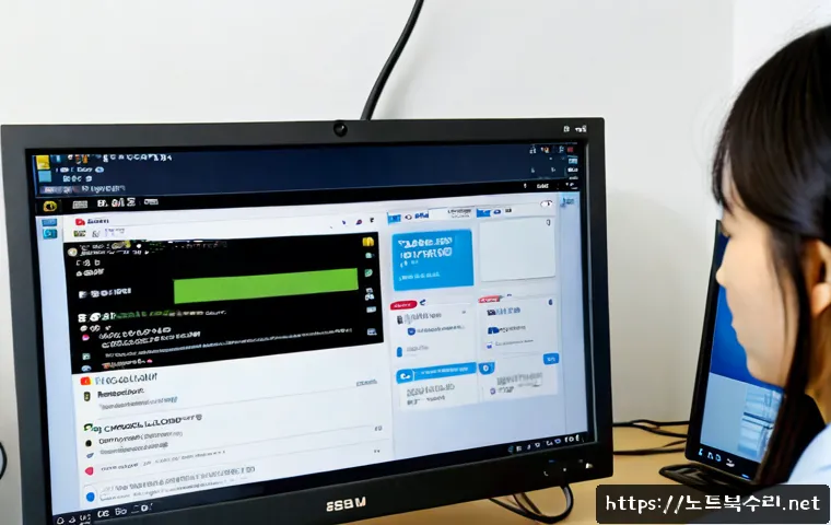 석수동 STATUS_NETWORK_ACCESS_DENIED - Photorealistic IT support workstation in a compact Seoksu-dong apartment office, desktop monitor sho...