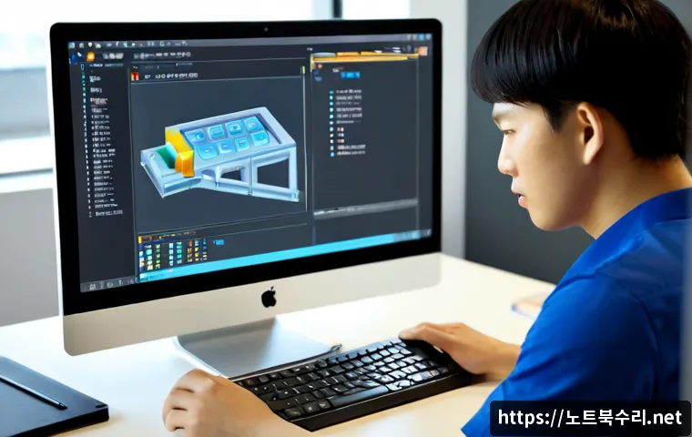 마북동 STATUS_FILE_LOCK_CONFLICT - Photorealistic software support scene in a bright Mabuk-dong apartment office, dual monitors display...