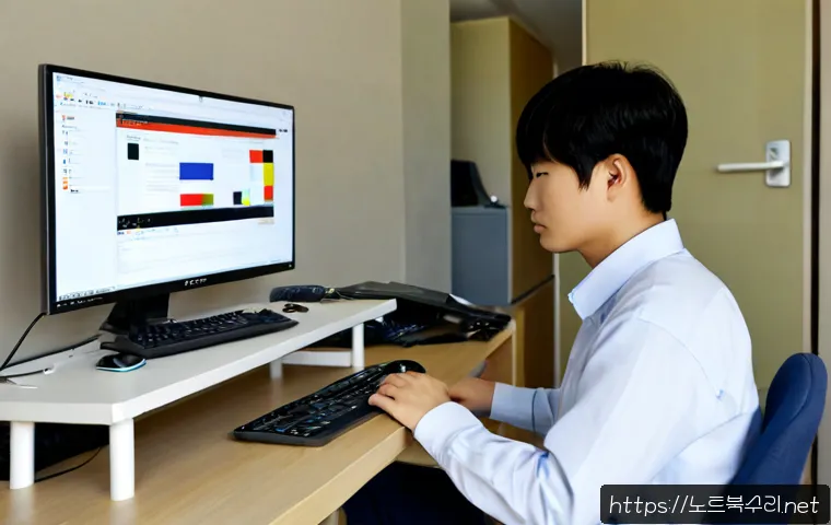 하야동 STATUS_IMAGE_CORRUPTION - Photorealistic remote-support workstation in a quiet Hayadong apartment office, ultrawide monitor sh...