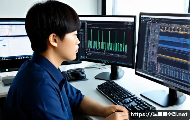 구미동 BUGCODE_USB_DRIVER - Photorealistic IT support workstation in a modern Gumi-dong office, desktop computer with a USB devi...