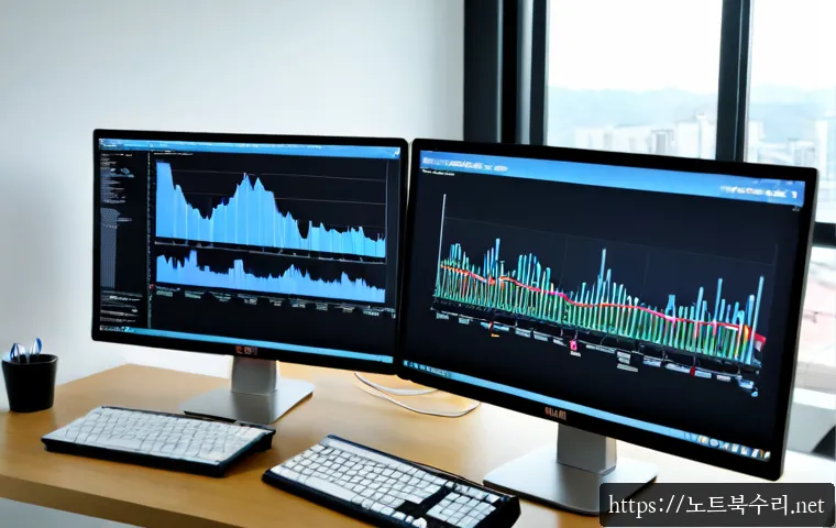 창곡동 STATUS_INVALID_THREAD - Photorealistic IT support workstation in a modern apartment office near a quiet Korean new-town dist...