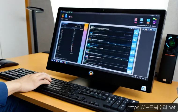 탑동동 맥윈도우 부트캠프_bootcamp 재설치 포맷  초기화 - Photorealistic remote-support workstation in a quiet Topdong-dong apartment, sleek all-in-one comput...