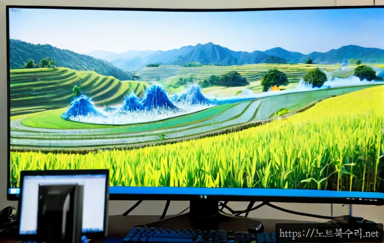 오성면 STATUS_KERNEL_DEBUG_FAILURE - Photorealistic IT support workstation in a quiet semi-rural Korean office, ultrawide monitor showing...