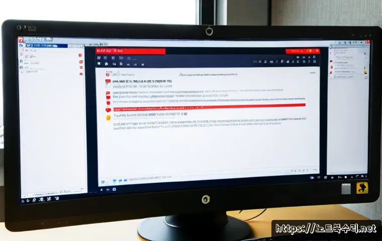 강일동 STATUS_FILE_WRITE_FAILURE - Photorealistic remote-support workstation in a modern Gangil-dong apartment office, dual monitors sh...
