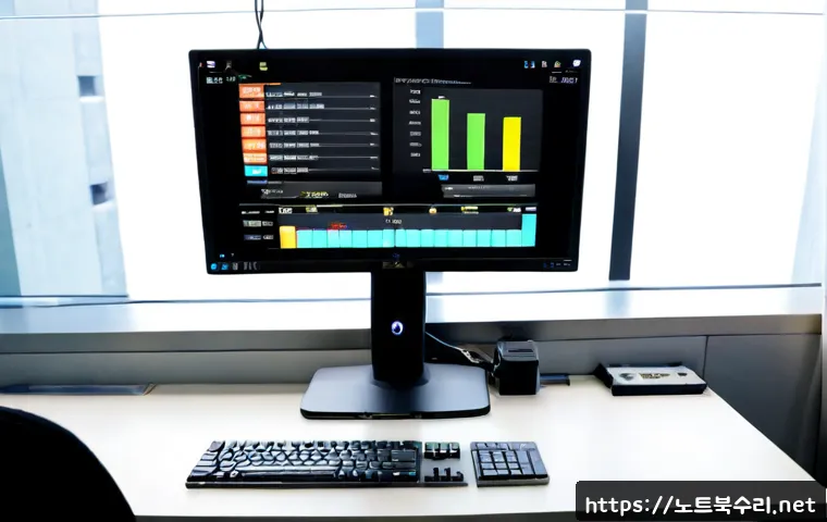 신설동 자동복구 - Photorealistic remote-support workstation in a compact modern office near a Seoul subway district, d...