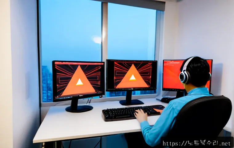 광남동 악성코드 바이러스 - Photorealistic remote-support workstation in a quiet Gwangnam-dong apartment office, dual monitors s...