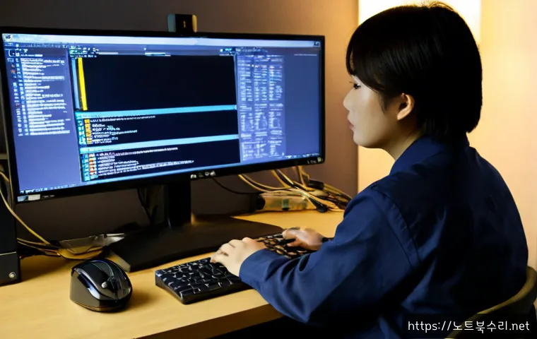 유천동 BOOTMGR is missing - Photorealistic IT technician troubleshooting a desktop workstation in a compact Yucheon-dong apartme...