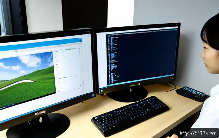 장지동 윈도우8 windows8 재설치 포맷  초기화 - Photorealistic remote-support workstation in a Jangji-dong apartment office, desktop PC showing a cl...