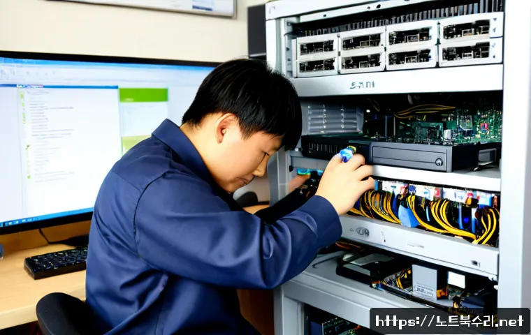 안성동 메모리조립 및 교체수리 - Photorealistic computer repair workstation in a compact Anseong-dong electronics service office, tec...