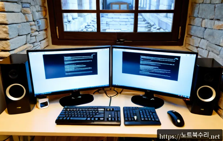 정동 linux재설치 포맷  초기화 - Photorealistic remote-support workstation in a quiet Jeong-dong office, technician reinstalling Linu...