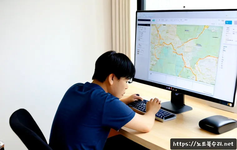 미아동 해킨토시 재설치 포맷  초기화 - Photorealistic remote-support workstation in a compact Mia-dong apartment, technician reinstalling a...