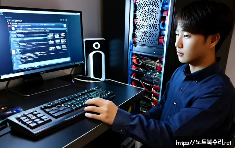 대학동 a disk read error occurred - Photorealistic remote-support workstation in a compact student studio near a Korean university distr...