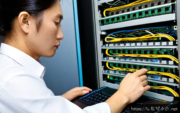 우만동 서버출장방문수리점 - Photorealistic on-site server repair inside a compact apartment-office in Umandong, Suwon, technicia...