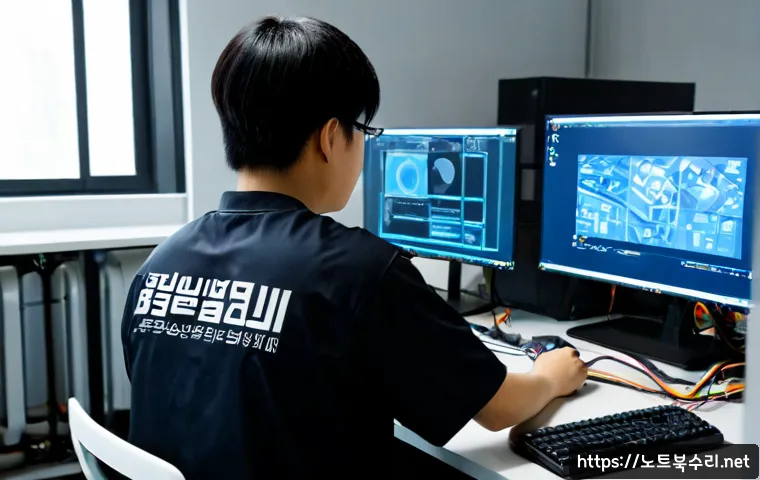 팔탄면 STATUS_KERNEL_POWER_FAILURE - Photorealistic IT support workstation in a compact industrial office near Paltan-myeon, desktop comp...
