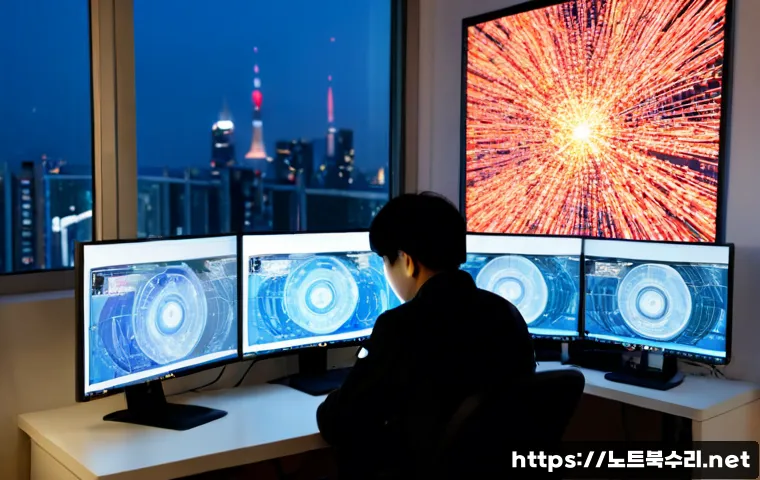 미아동 악성코드 바이러스 - Photorealistic cybersecurity technician in a compact Mia-dong apartment office, inspecting a desktop...