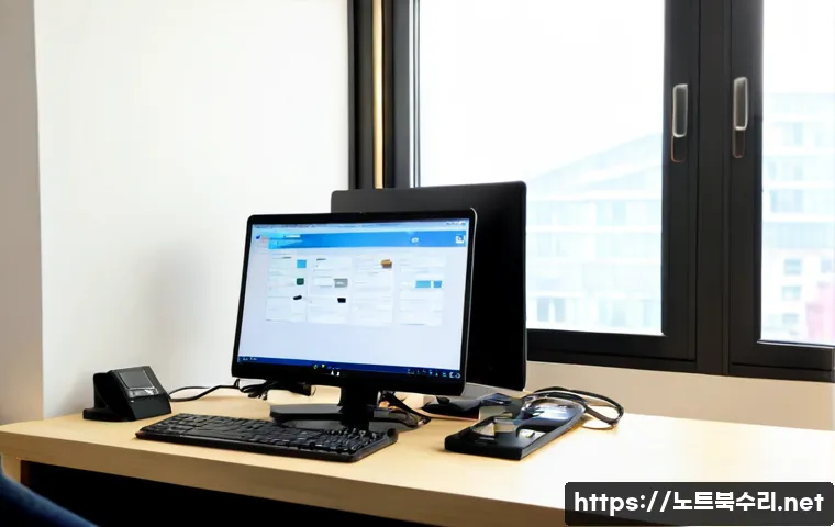운중동 출장방문윈도우 windows 설치 - Photorealistic onsite Windows installation at a bright home-office workstation in Unjung-dong, Pangy...