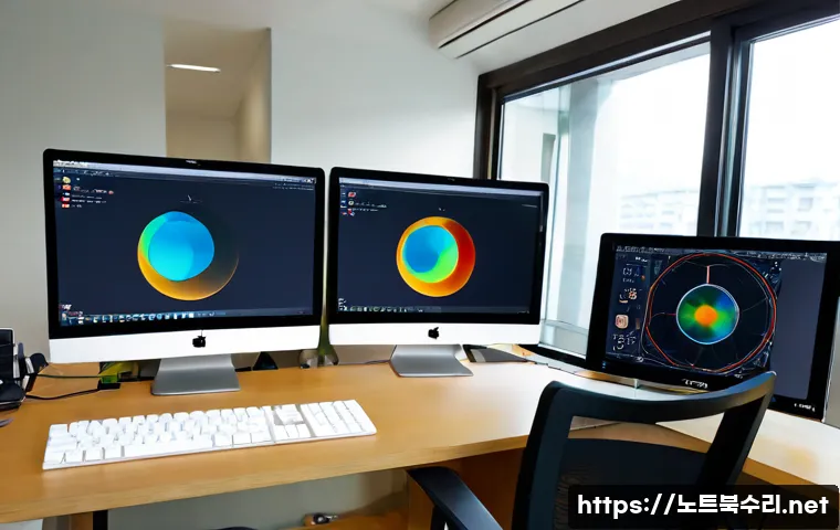 방학동 STATUS_FLOAT_INVALID_OPERATION - Photorealistic product-design workstation in a compact Banghak-dong apartment office, dual monitors ...