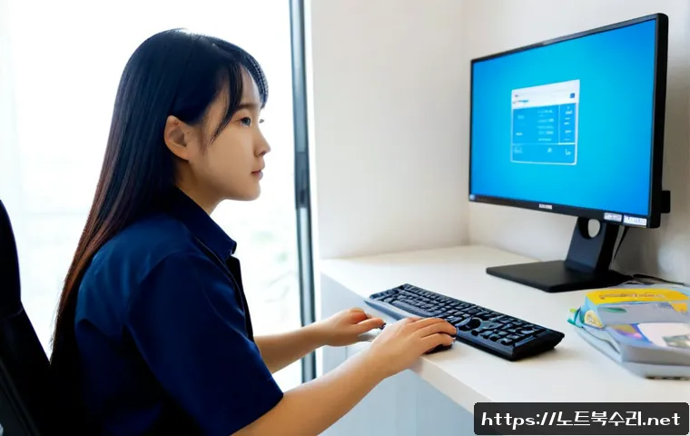 아동동 STATUS_KERNEL_MODE_EXCEPTION - Photorealistic remote IT support workstation in a bright home office, desktop monitor showing a nonv...