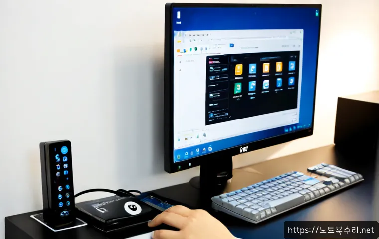 평택동 맥윈도우 부트캠프_bootcamp 재설치 포맷  초기화 - Photorealistic remote-support workstation in a compact Pyeongtaek-dong apartment office, a sleek des...