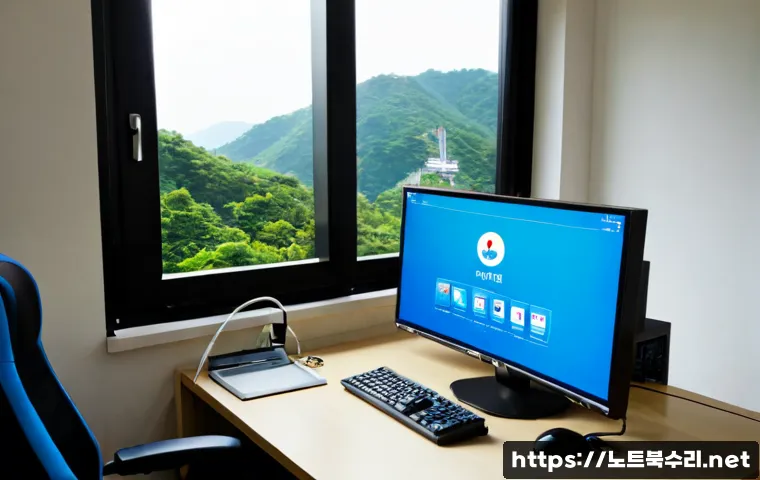거여동 STATUS_KERNEL_DEVICE_ERROR - Photorealistic IT support workstation in a compact Geoyeo-dong apartment office, ultrawide monitor s...