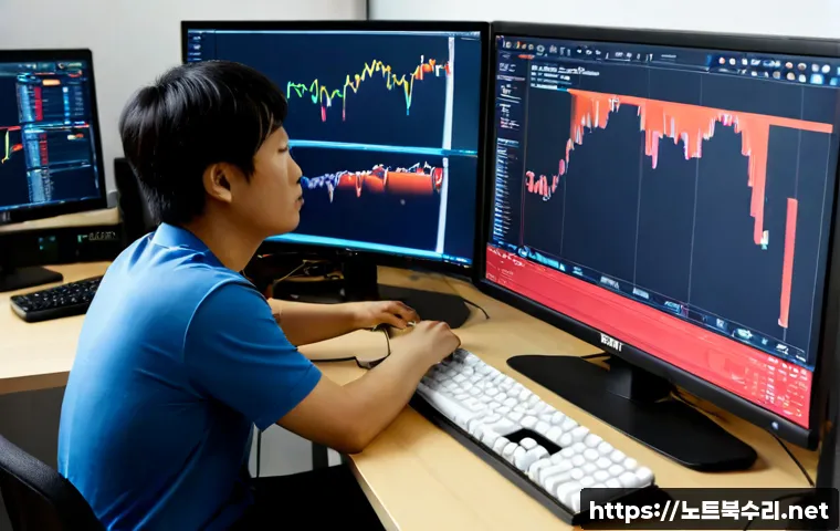 장곡동 STATUS_STACK_OVERFLOW - Photorealistic IT support workstation in a modern office near a quiet Korean residential-commercial ...