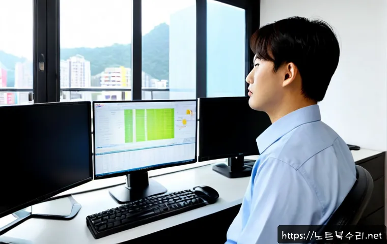 성남동 DRIVER_CAUGHT_MODIFYING_FREED_POOL - Photorealistic IT security workstation in Seongnam-dong, a concerned technician reviewing a 3D drive...