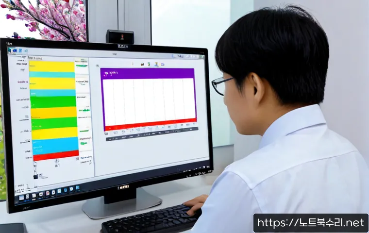 매화동 STATUS_DATATYPE_MISALIGNMENT - Photorealistic software support workstation in Maehwa-dong, a focused technician comparing mismatche...