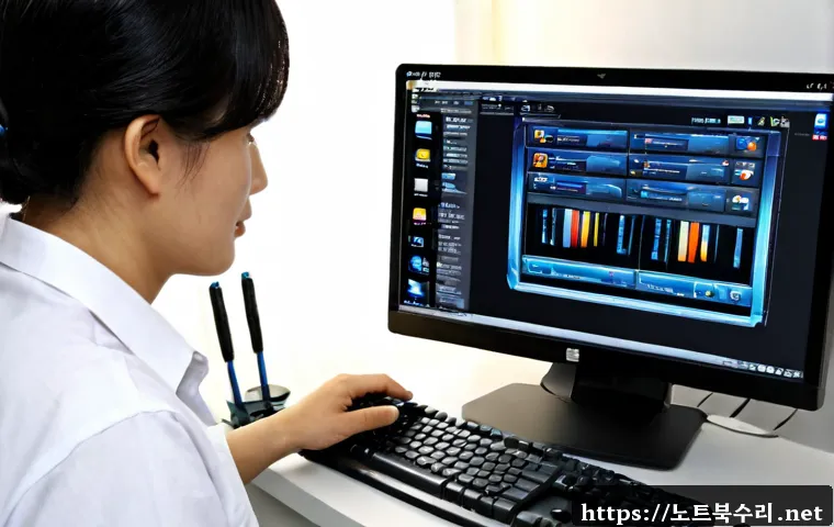방배동 윈도우11 windows11 재설치 포맷  초기화 - Photorealistic PC repair workstation in Bangbae-dong, Seoul, a technician reinstalling an operating ...