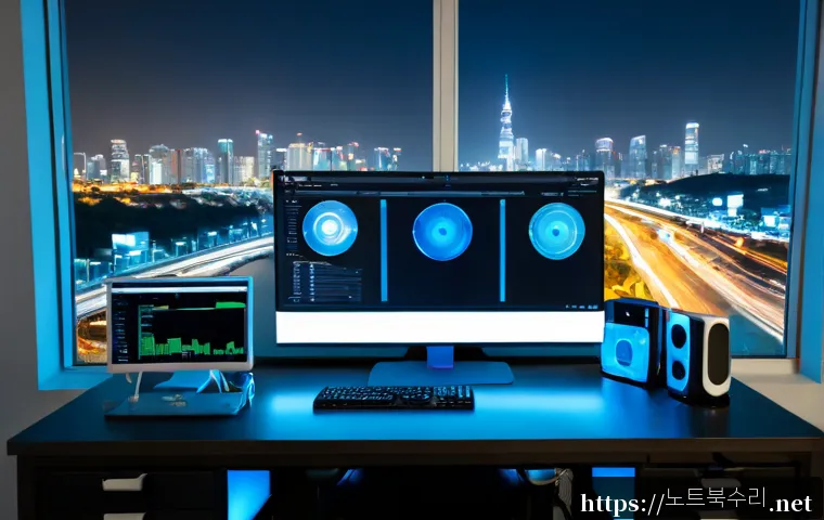 검단동 STATUS_KERNEL_MODULE_CORRUPTION - Photorealistic remote-support workstation in a modern apartment office, dual monitors showing a clea...