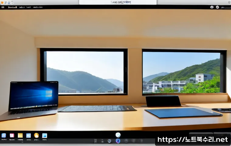 낙성대동 해킨토시 재설치 포맷  초기화 - Photorealistic home workstation in Nakseongdae-dong, a sleek all-in-one desktop in macOS recovery-st...