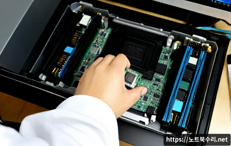 궁내동 cpu조립 및 교체수리 - Photorealistic computer repair workstation in Gungnae-dong, a skilled technician carefully installin...