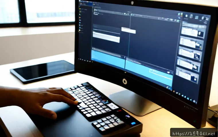 율목동 맥윈도우 부트캠프_bootcamp 재설치 포맷  초기화 - Photorealistic remote-support workstation in a compact Yulmok-dong apartment office, sleek all-in-on...