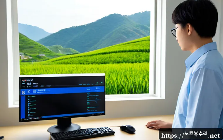 양평읍 CLOCK_WATCHDOG_TIMEOUT - Photorealistic remote-support scene in a quiet Yangpyeong-eup home office, desktop workstation showi...
