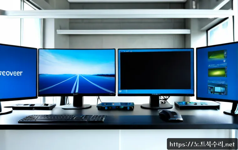 청북면 CRITICAL_PROCESS_DIED - Photorealistic IT support workstation in a modern office near a quiet Korean agricultural district, ...