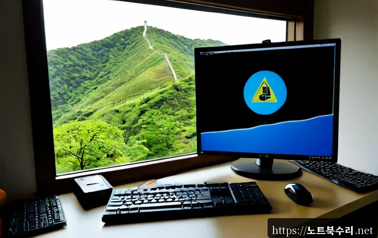 양평군 UNMOUNTABLE_BOOT_VOLUME - Photorealistic remote IT support workstation in a quiet Yangpyeong County home office, desktop compu...