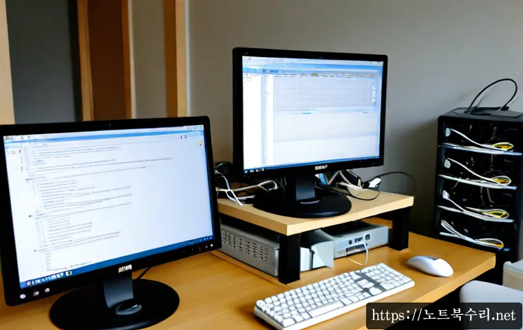 삼패동 STATUS_UNSUCCESSFUL - Photorealistic remote-support workstation in a quiet riverside suburban apartment, dual monitors sho...