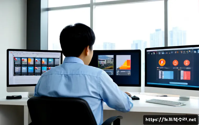 동탄면 STATUS_SYSTEM_LICENSE_INVALID - Photorealistic software support scene in a modern Dongtan apartment office, frustrated engineer seat...