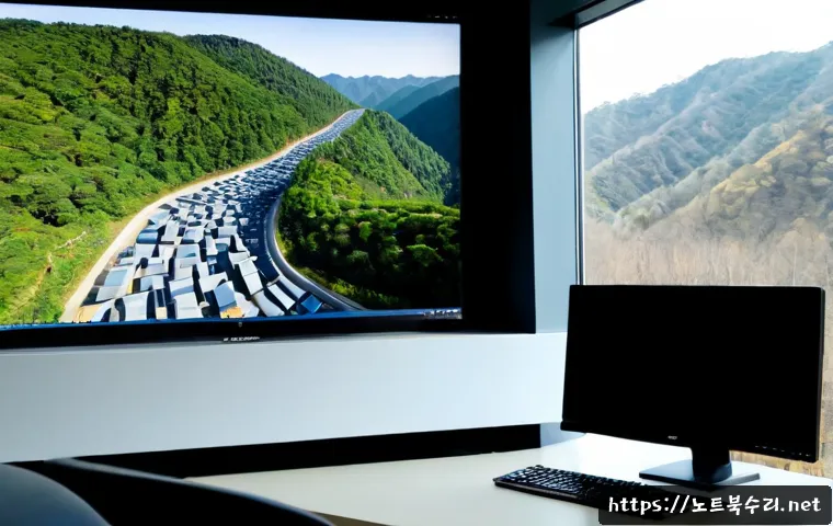 양주시 STATUS_INVALID_IMAGE_FORMAT - Photorealistic IT support workstation in a modern Yangju design office, technician reviewing a corru...